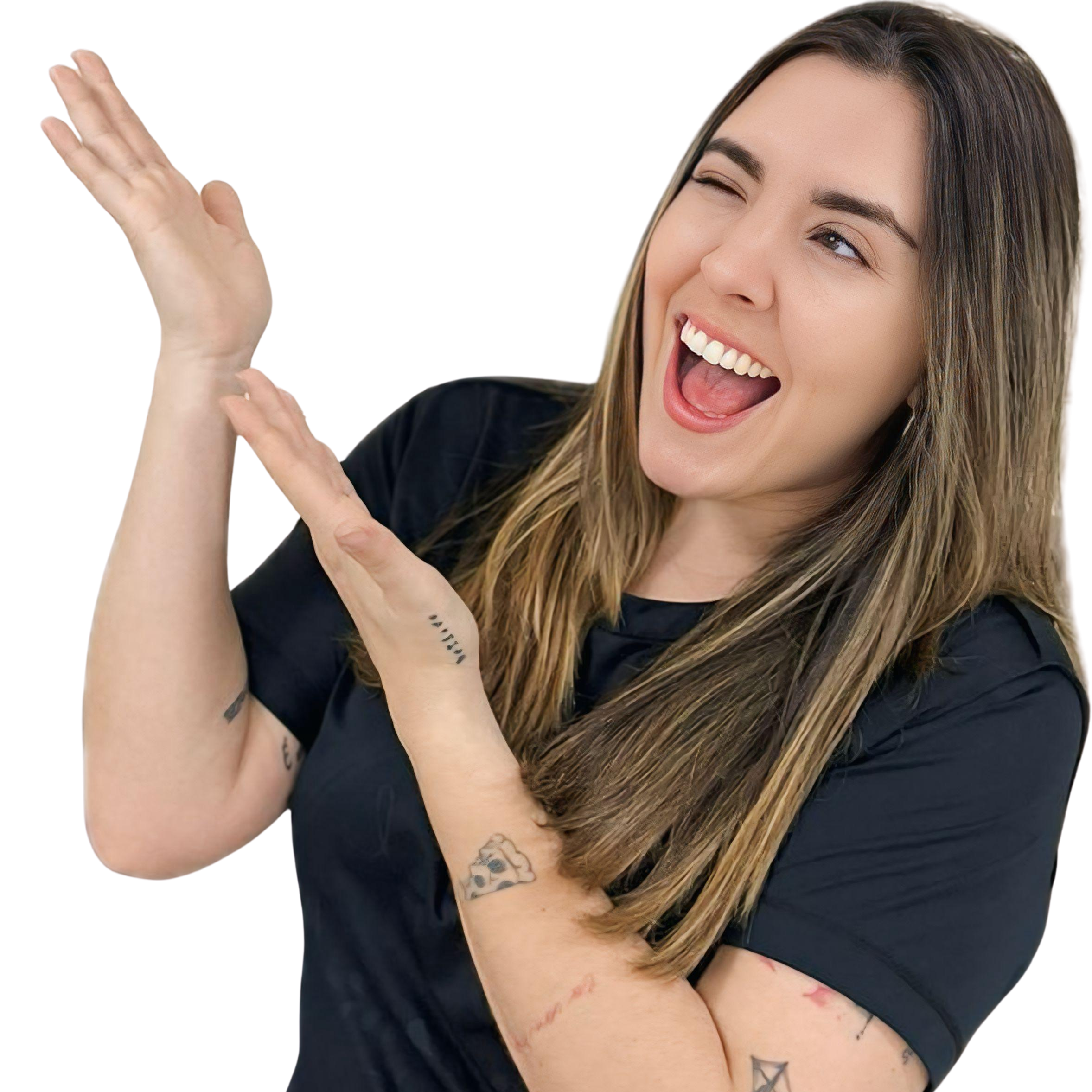 Gabi comemorando Black Friday